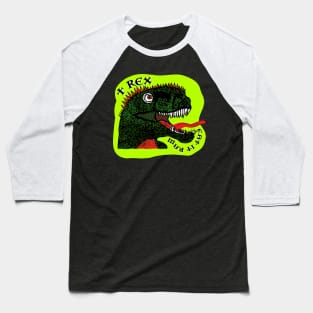 T Rex Eat It Raw Baseball T-Shirt